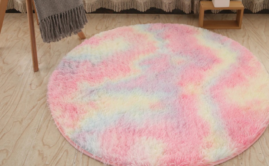 alfombra redonda arcoiris