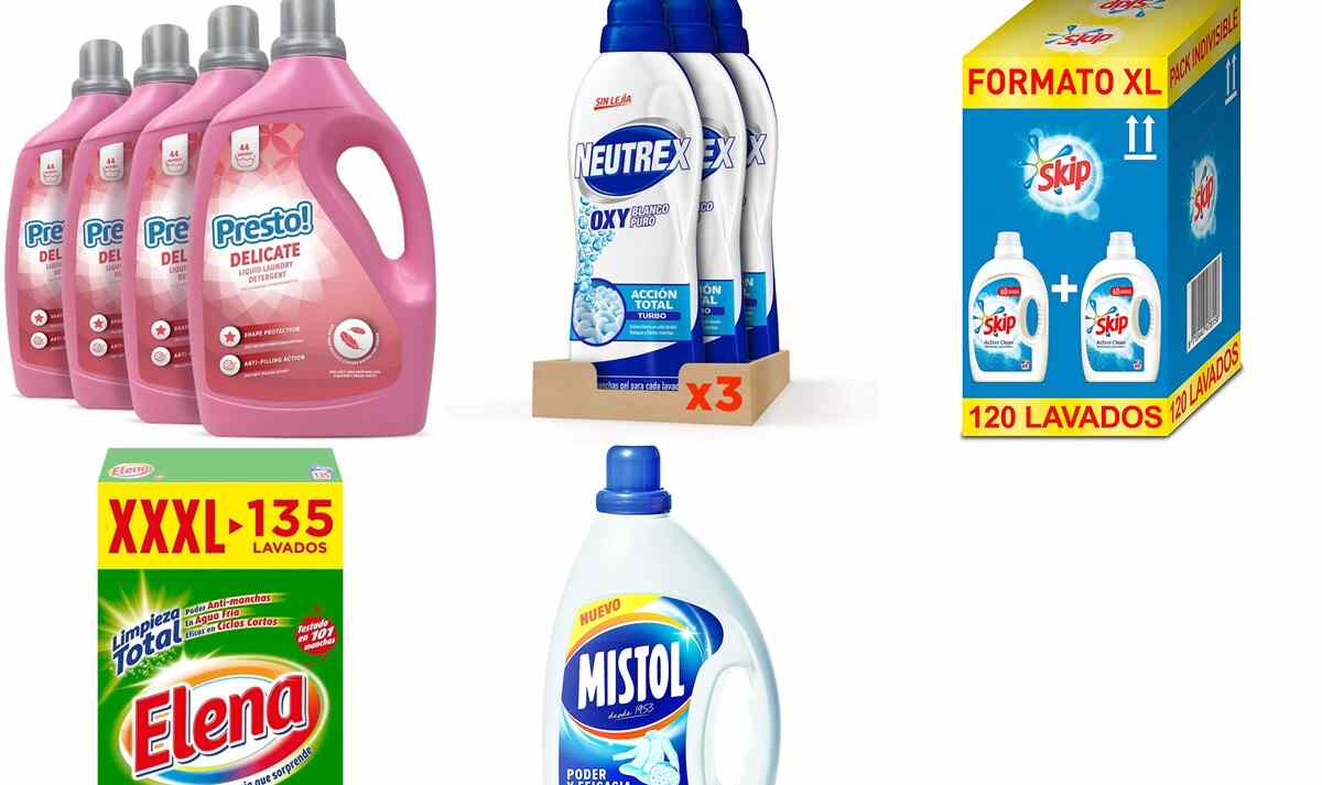 Diez detergentes tirados de precio en Amazon para no desperdiciar en lavadoras