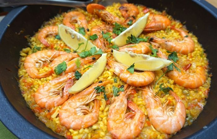arroz con langostinos paella Merca2.es
