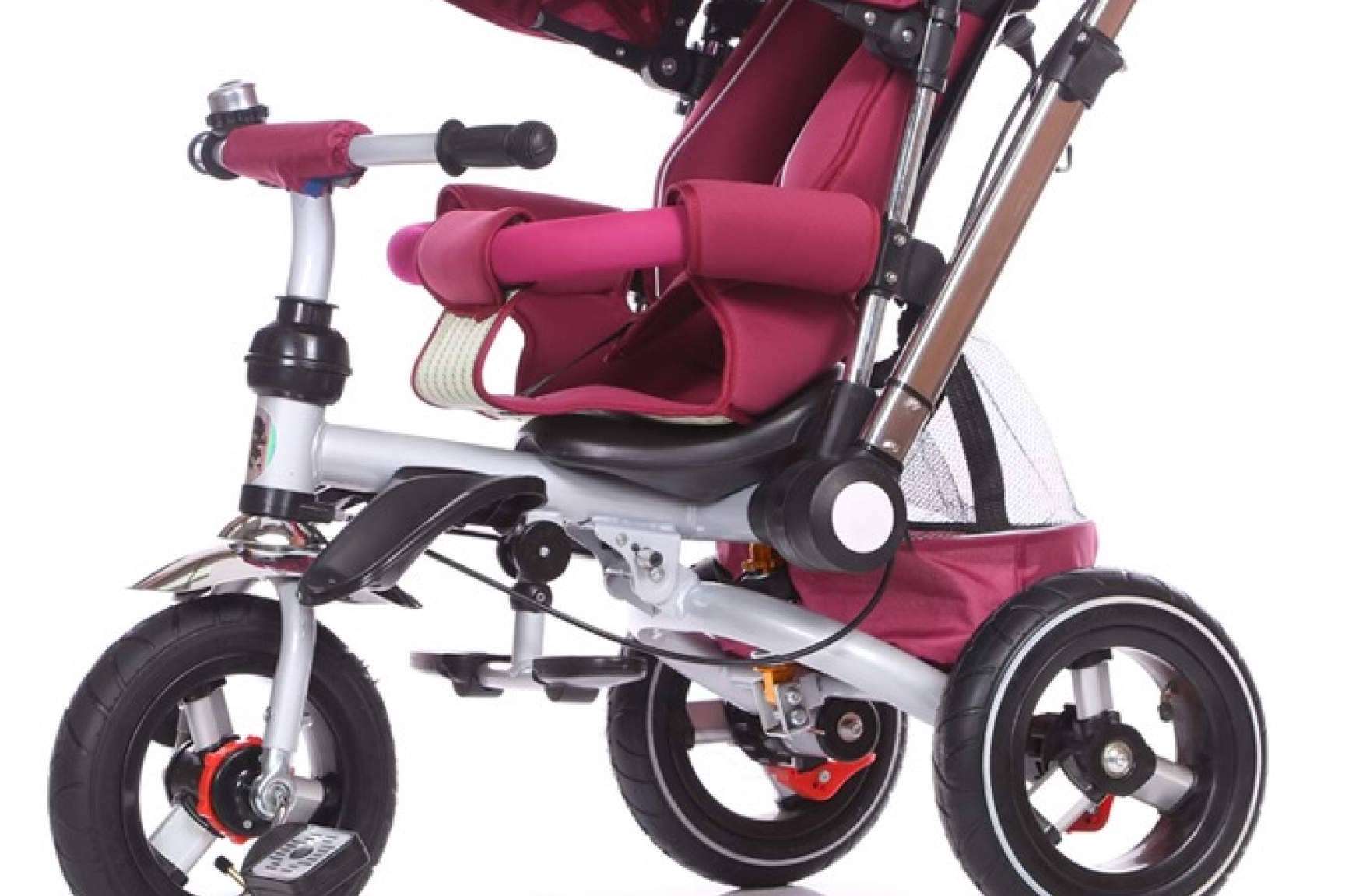 Convertible en silla de paseo, el triciclo Juguea se constituye como uno de los favoritos de niños y padres