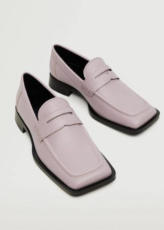 Mocasines de punta cuadrada