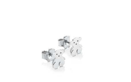Pendientes de plata de botón