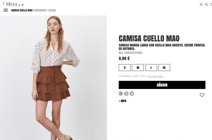 Camisa cuello mao