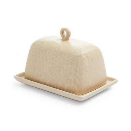 Recipiente para la mantequilla beige con diseno en relieve Merca2.es