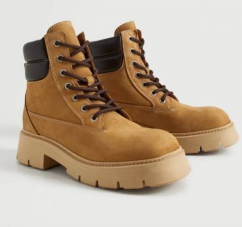 Botas de piel con cordones