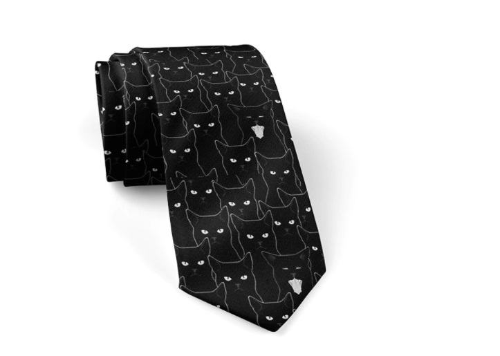 corbata gatos negros