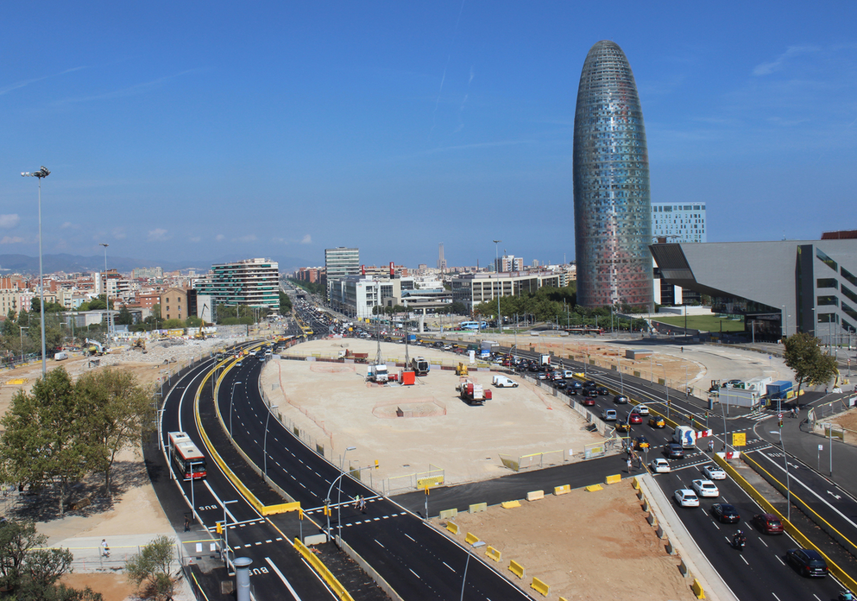 Las obras en Glòries aún continúan en marcha