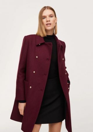 El abrigo de lana que Mango ha rebajado a un precio irrisorio 1 Merca2.es Abrigo lana doble botonadura Mango