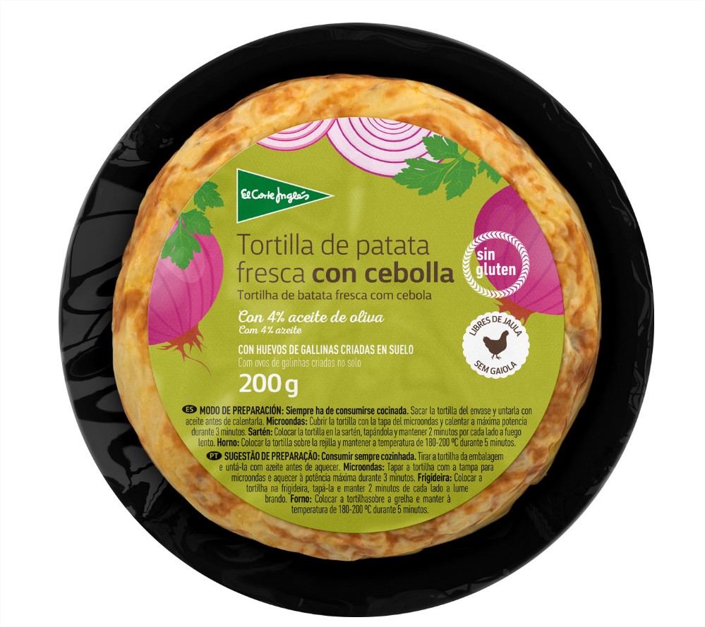 tortilla patata con cebolla el corte ingles