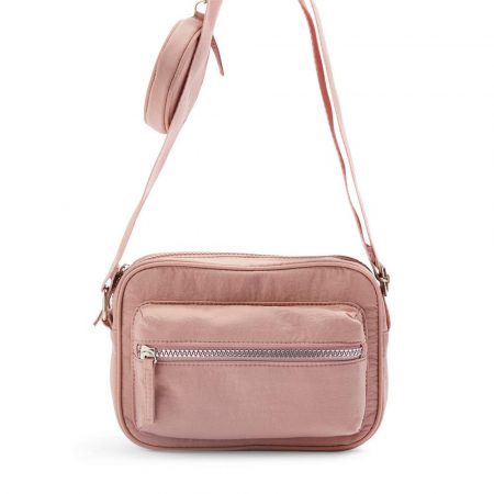Bolso bandolera multiusos rosa de nailon