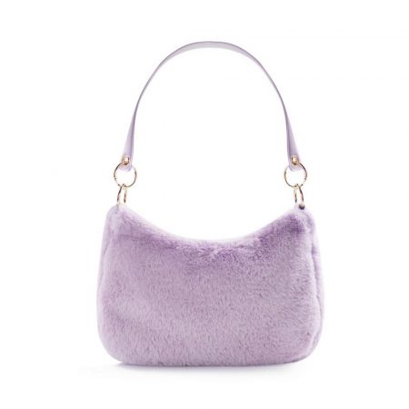 Bolso de hombro rosa de pelo sintético Primark