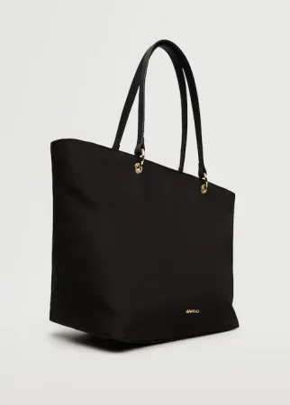 Bolso shopper logo Mango