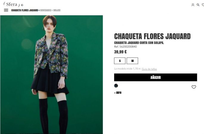 Chaqueta floral jacquard- Sfera