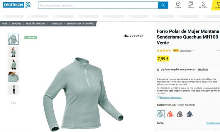 Forro Polar de Mujer Montaña- Decathlon