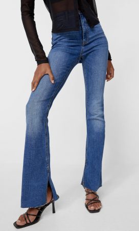 Jeans flare slit Stradivarius