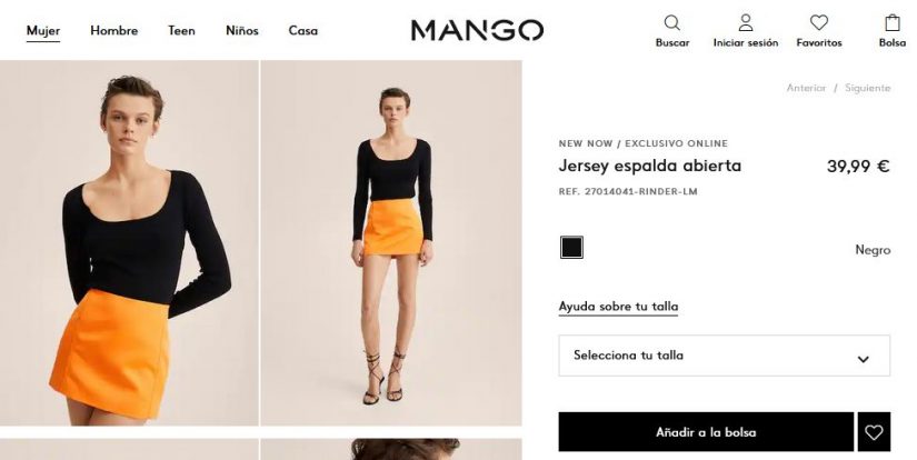 Jersey espalda abierta- Mango