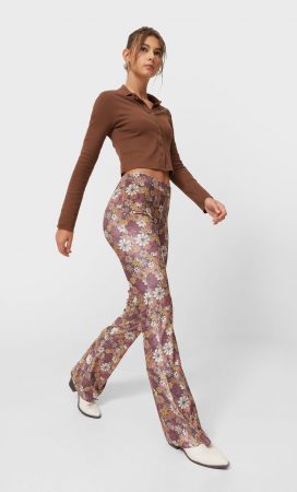 Legging flare velvet