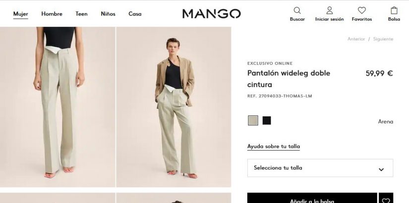 Pantalón wideleg doble cintura