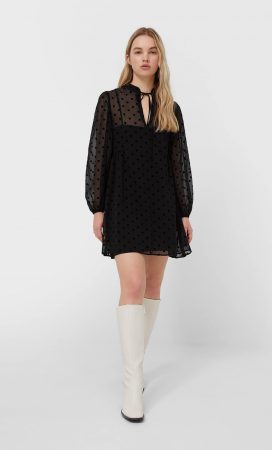 Para comuniones, bodas o fiestas: vestidos de gala de Stradivarius 1 Merca2.es Vestido corto topos