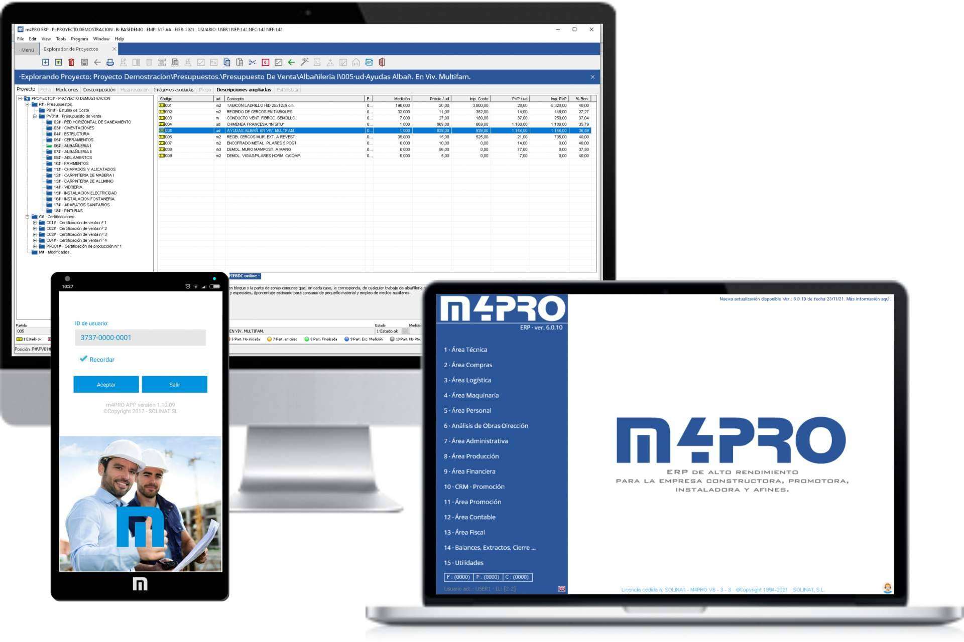 SOLINAT ofrece un software ERP de gestión empresarial para compañías constructoras