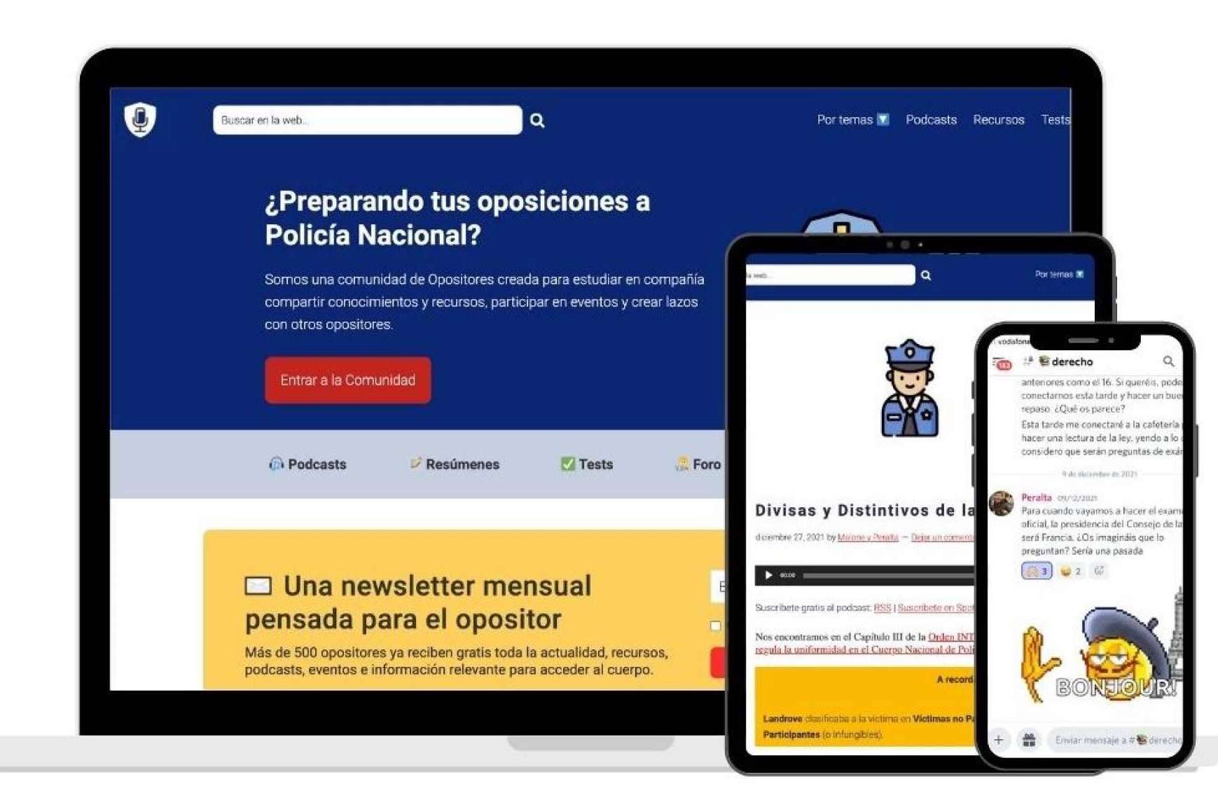 La Comunidad de Opositores a Policía Nacional ofrece herramientas para ayudar a los candidatos con el proceso