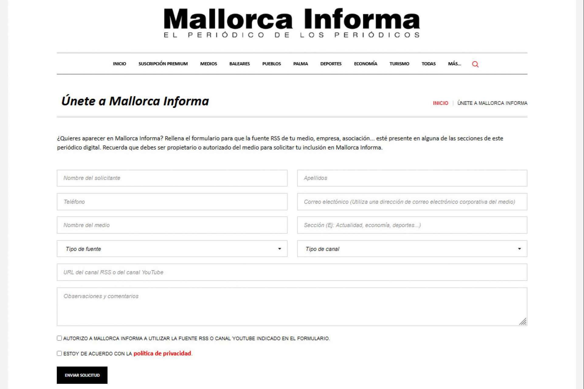 Mallorca Informa, el periódico digital que basa su filosofía en el respaldo entre medios de comunicación