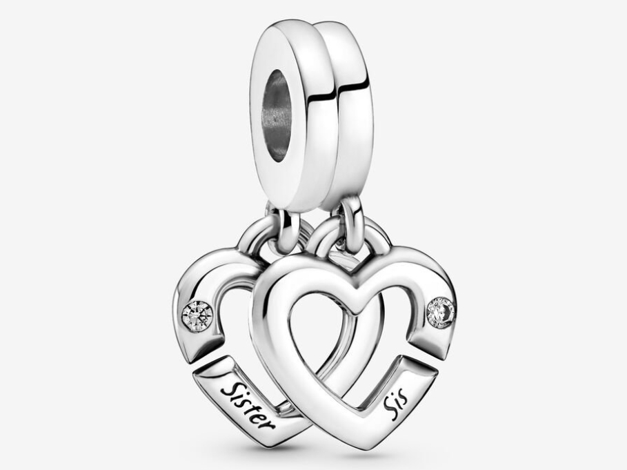 charm de corazones divididos