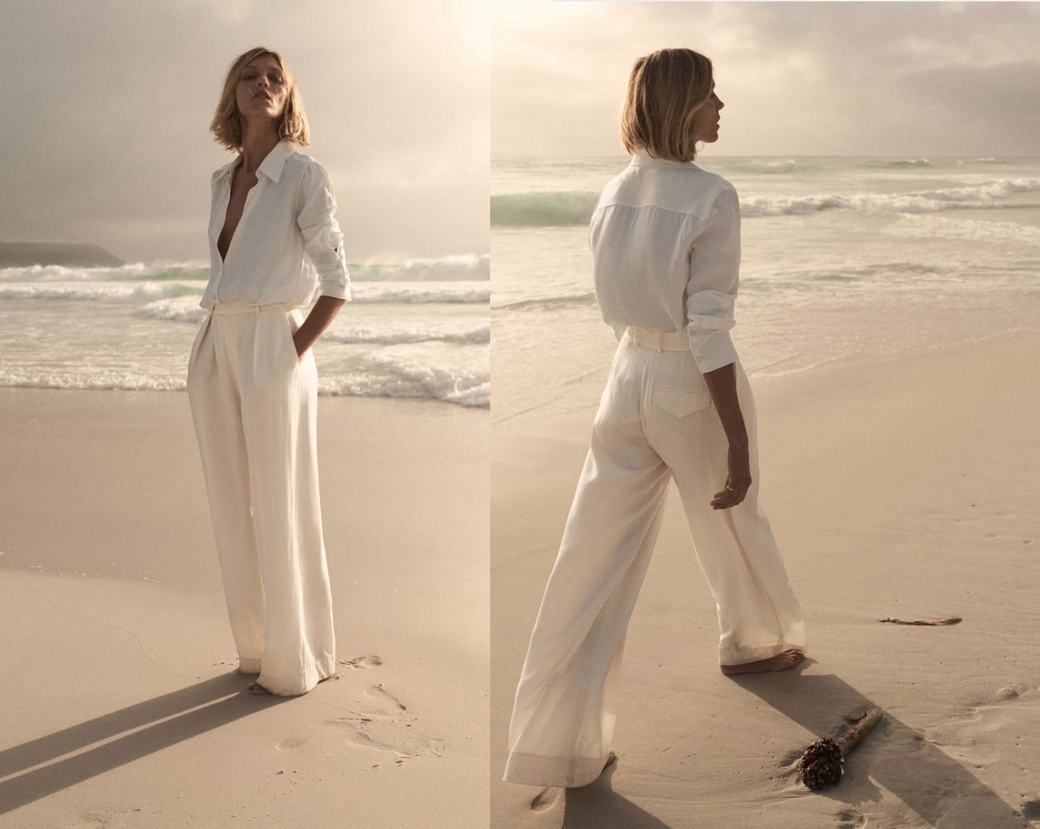 pantalón blanco zara