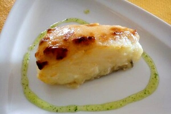 BACALAO GRATINADO CON ALI OLI DE MEMBRILLO Merca2.es