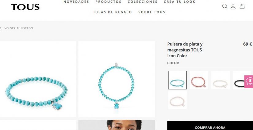 Pulsera de plata y magnesitas