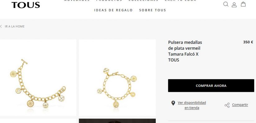 Pulsera medallas de plata vermeil