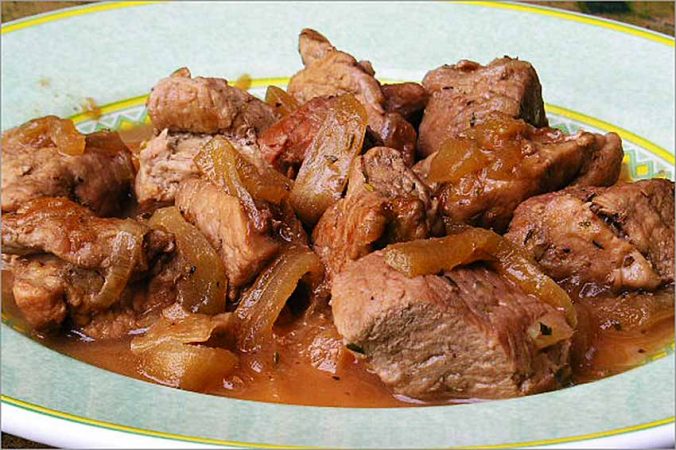 cerdo guisado con cebolla Merca2.es