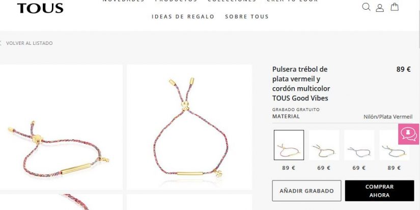 Pulsera trébol de plata vermeil