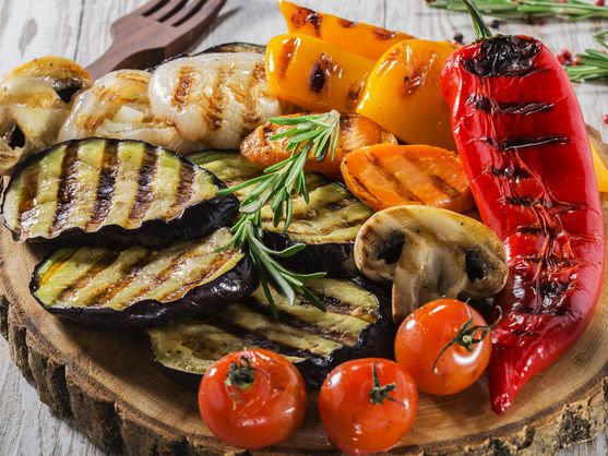 Comer verduras a la plancha