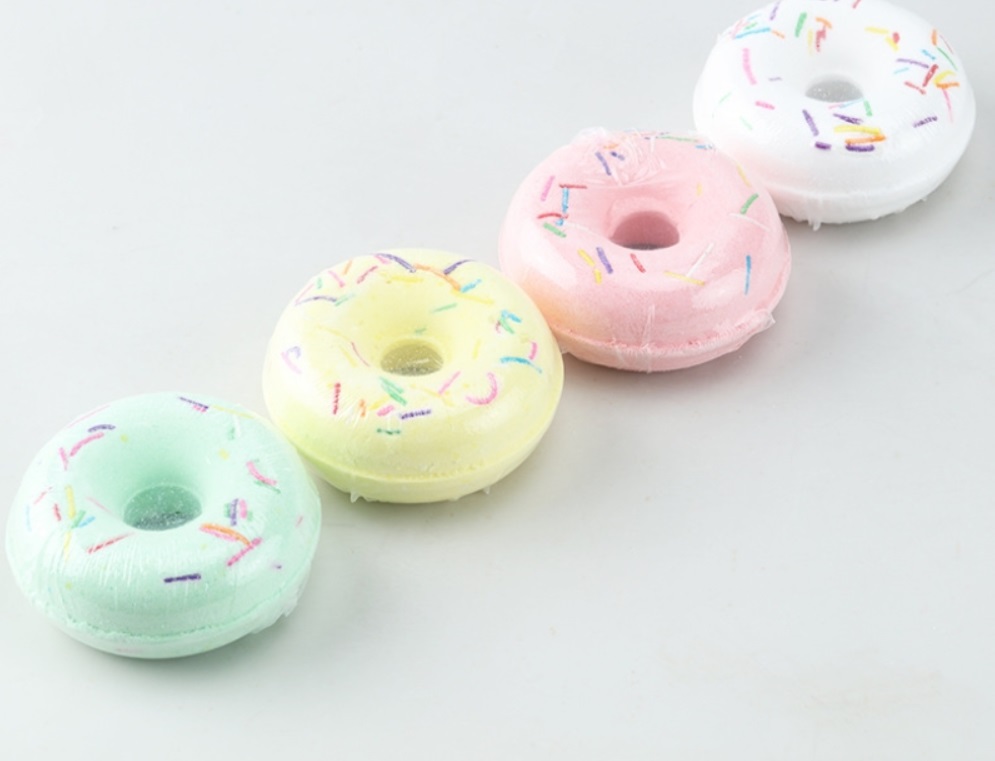 burbujas en forma de donuts