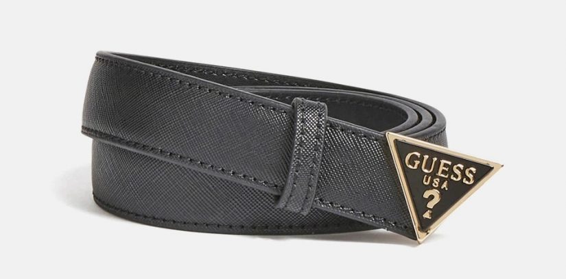 cinturon hebilla placa guess