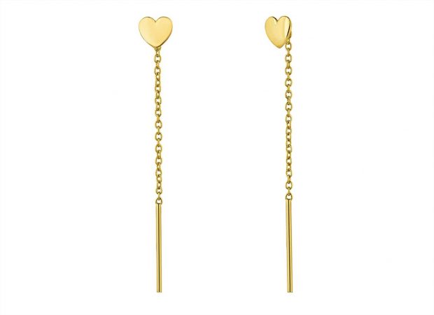 pendientes corazon con cadena aristocrazy