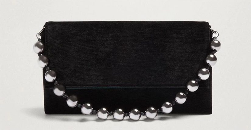 bolso negro abalorios parfois