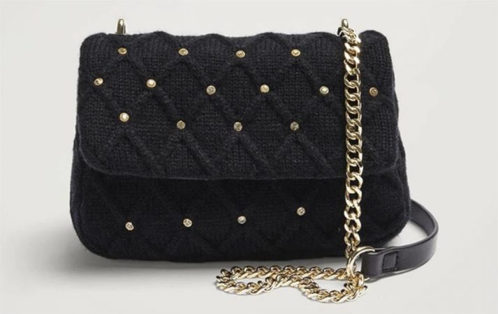 bolso tejido negro parfois