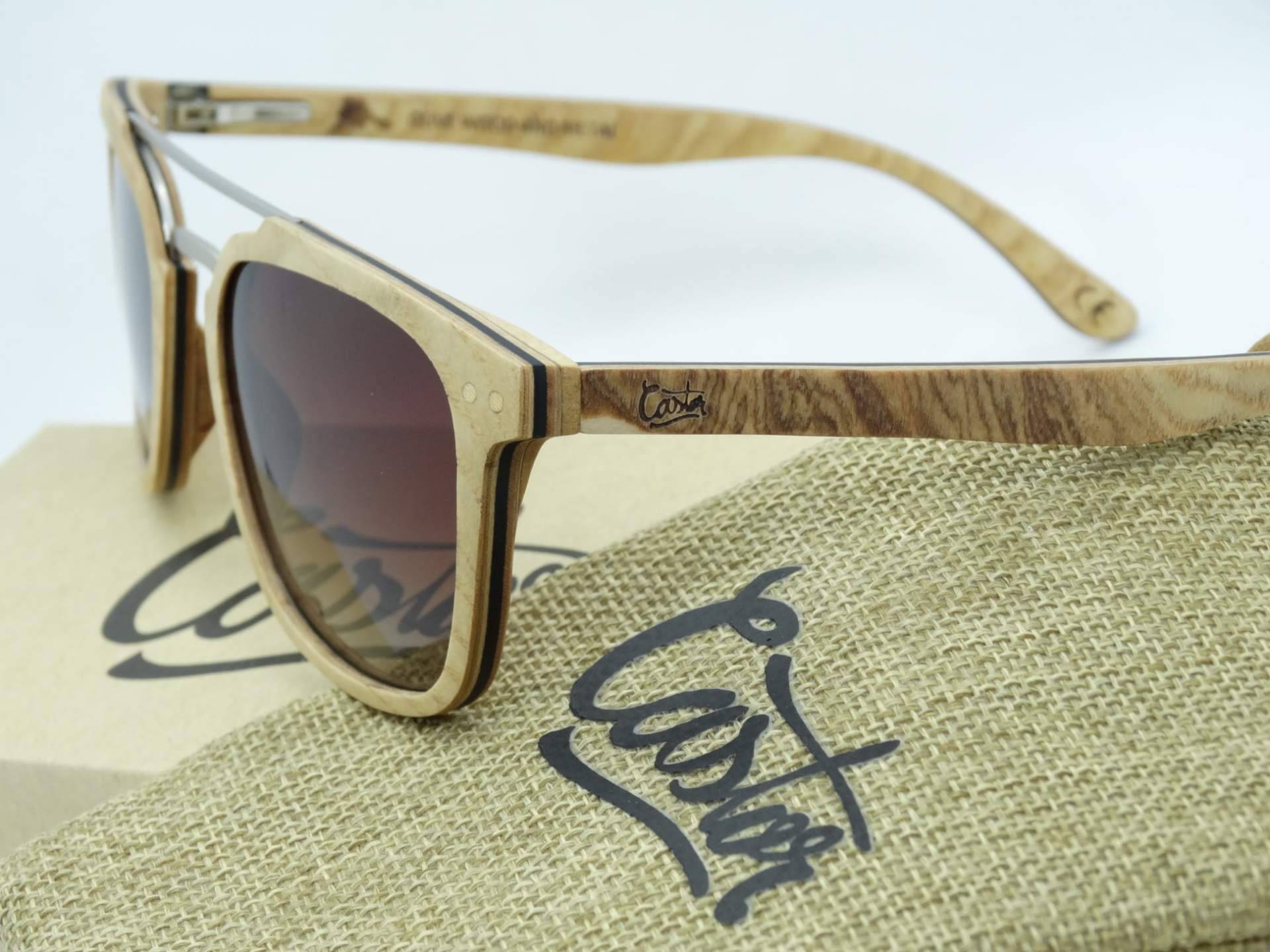 La marca Castor Sunglasses elabora gafas de madera de olivo
