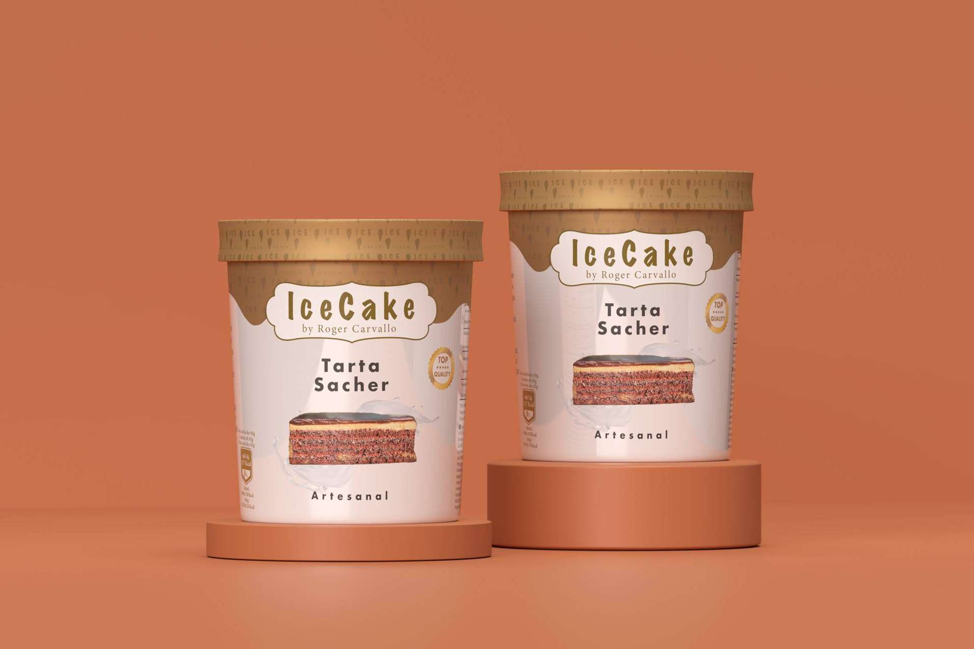 La tarta Sacher, convertida por IceCake en en un delicioso helado de chocolate
