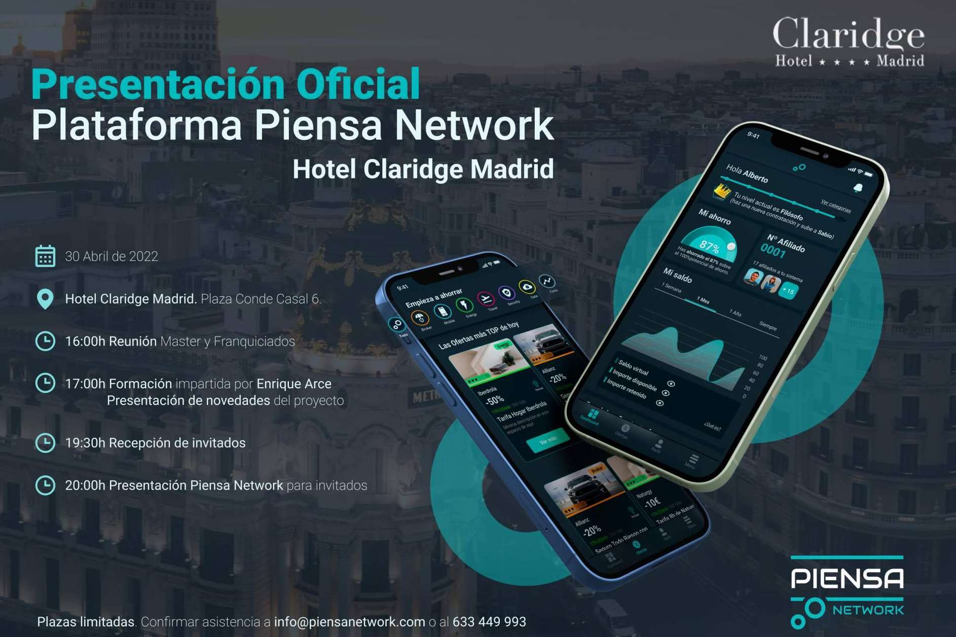 La pesentación oficial de Piensa Network en Madrid