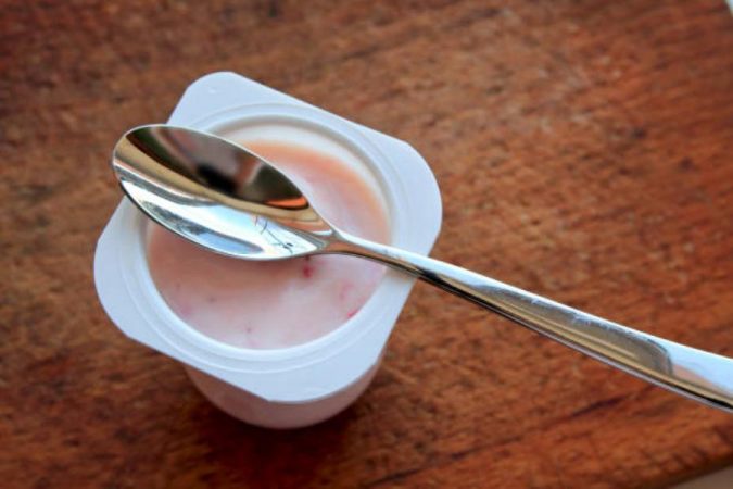 Yogur con sabor a fruta
