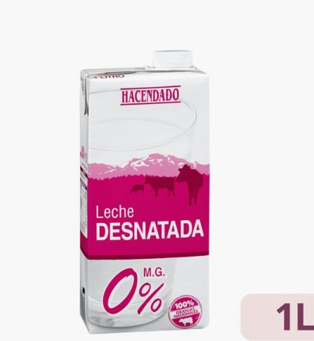 Carrefour Mercadona leche desnatada Merca2.es