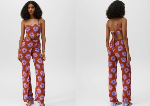Pantalón pareo estampado