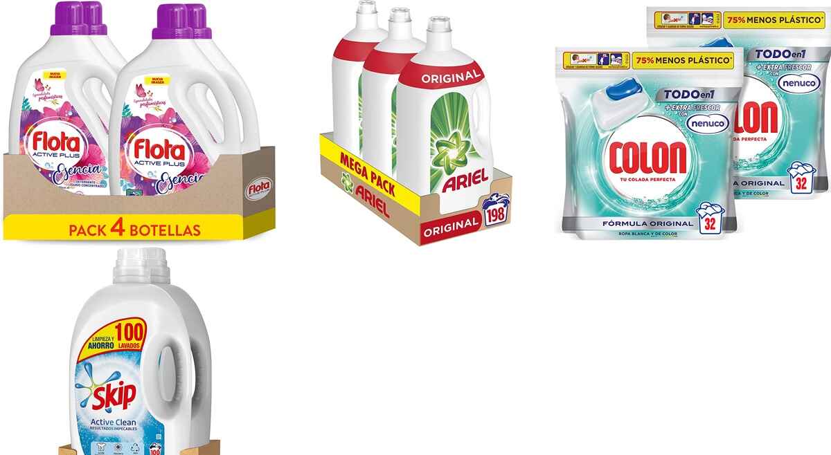 ¡Atención ahorradores!: detergentes de Amazon con pack ahorro para no malgastar en lavadoras este verano