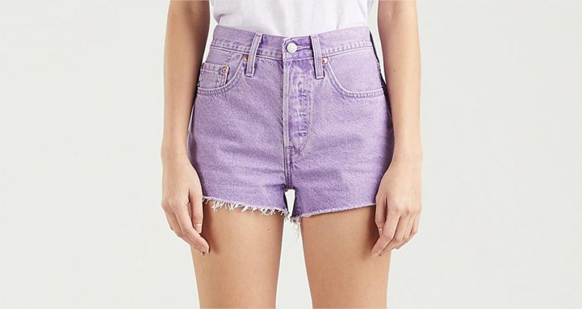 short vaquero lila levis el corte ingles