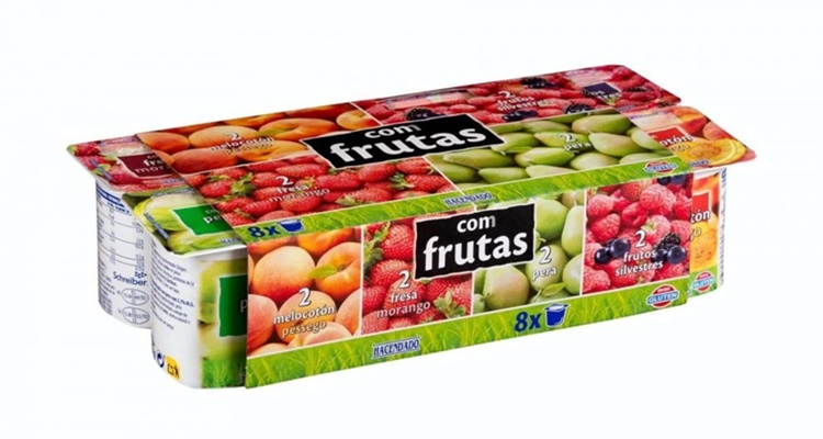 Yogures frutales piña cereza