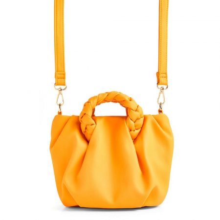 Bandolera naranja de piel sintética