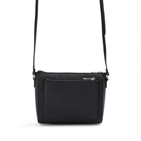 Bolso bandolera negro de piel sintética